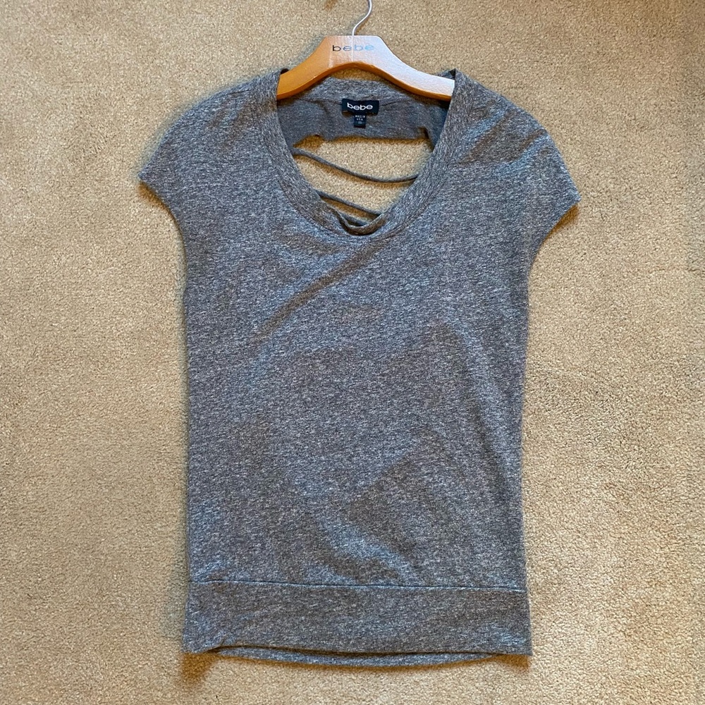 Gray Bebe sexy back tunic